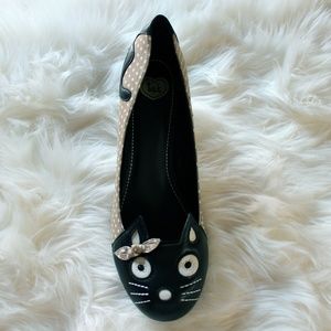 TUK Nude Polka Dot Cat Heels